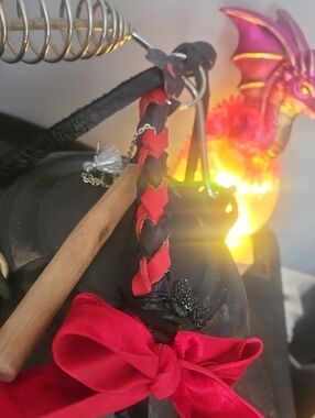 Hand Crafted Genuine Leather Braided Key Chain Purse Charm 1 of A Kind NEW